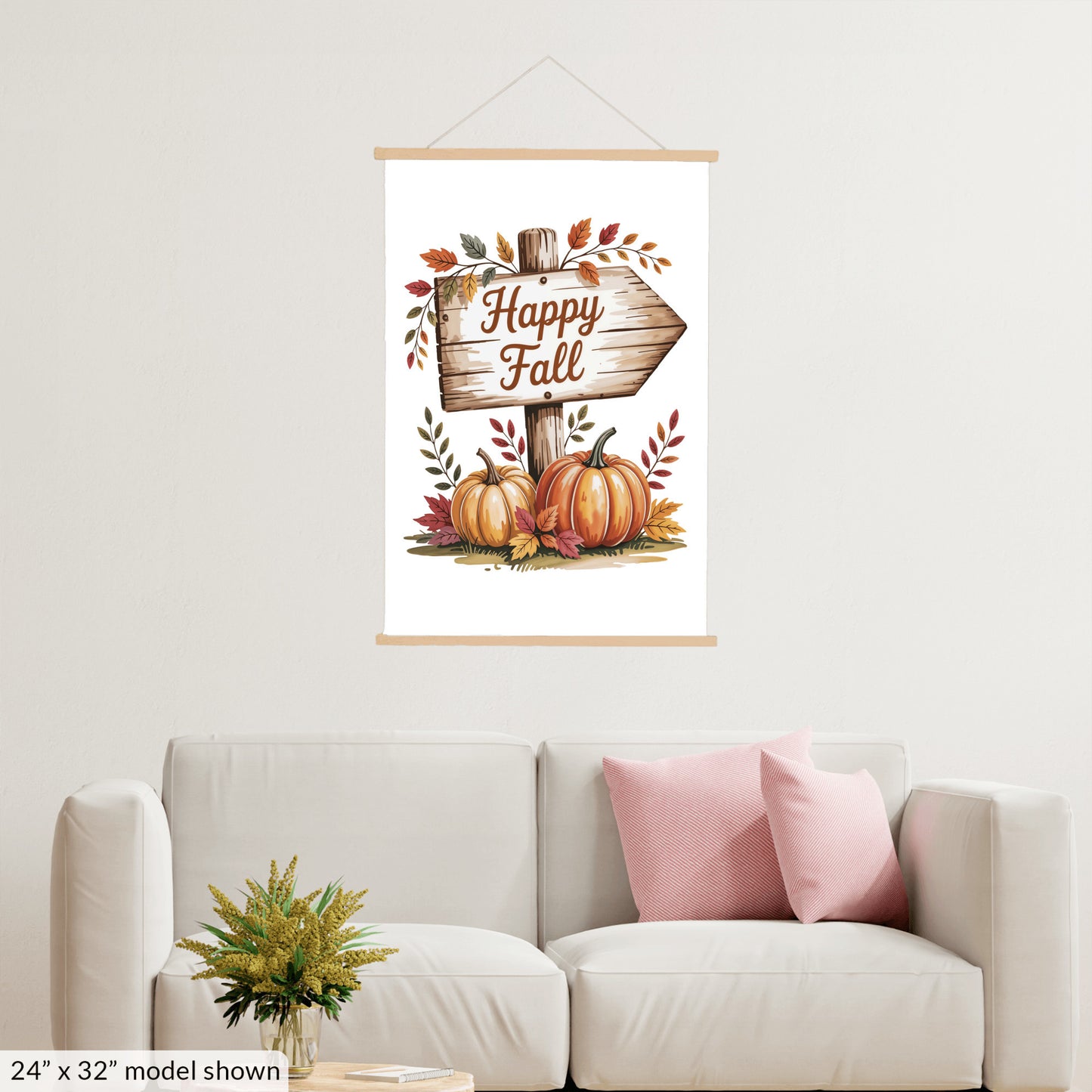 Hanging Canvas Wall Art, Fall Autumn Home Decor