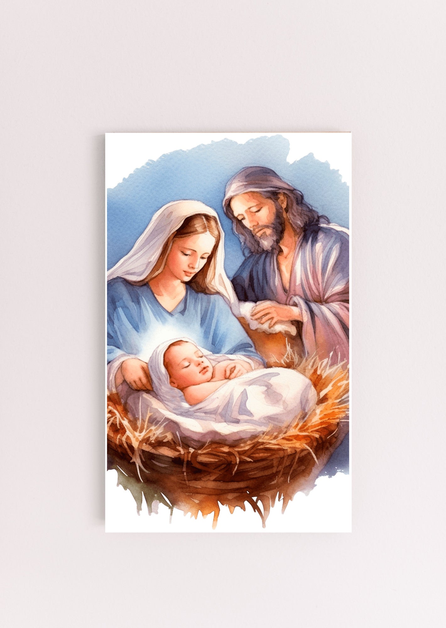 Nativity Home Decor Christmas Sign, Mary Joseph and Jesus