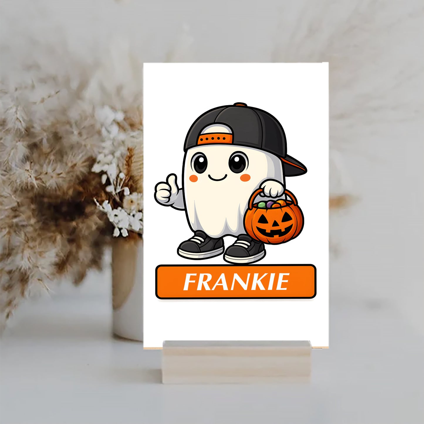 Halloween Sign, Personalized Ghost Decor