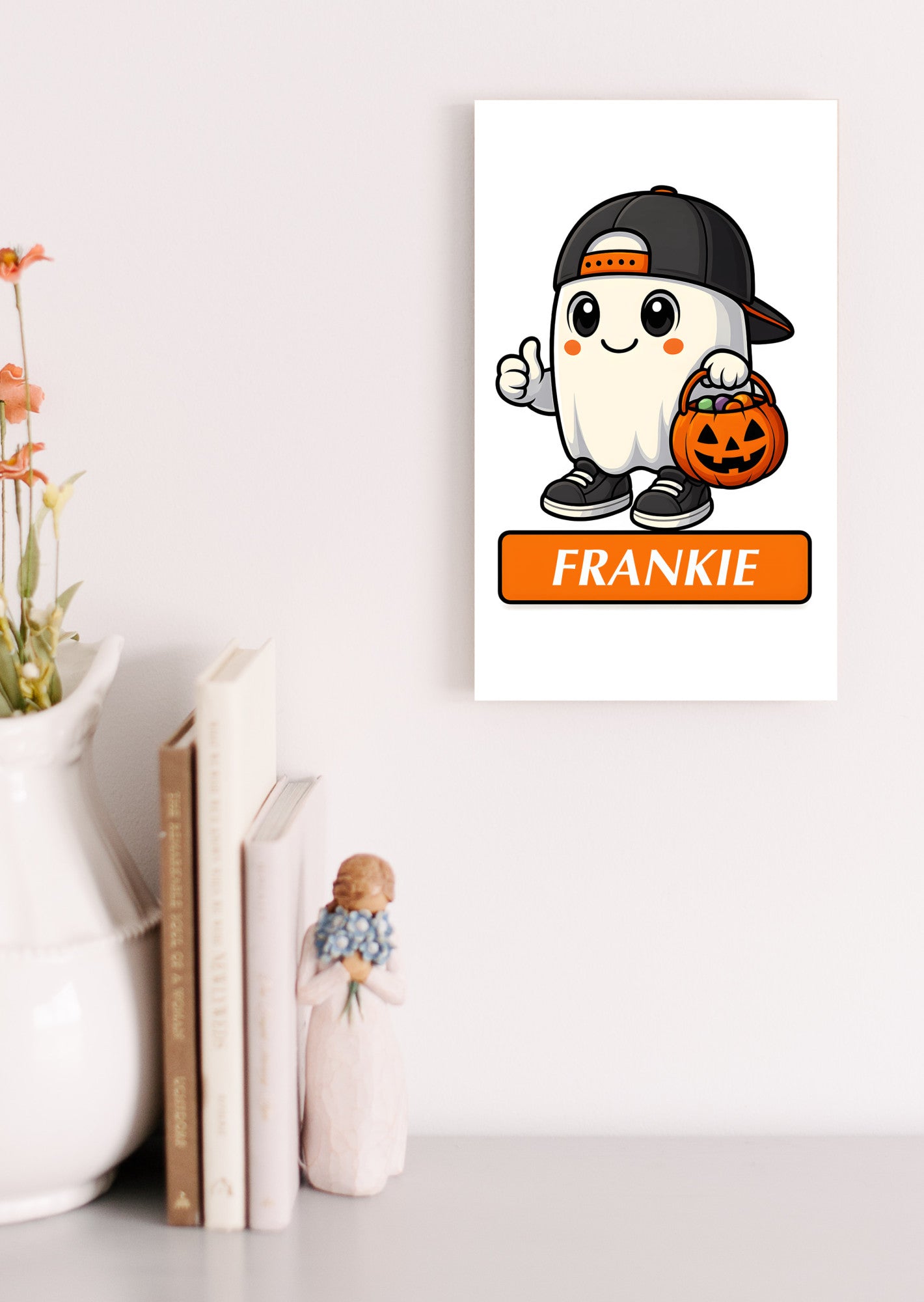 Halloween Sign, Personalized Ghost Decor