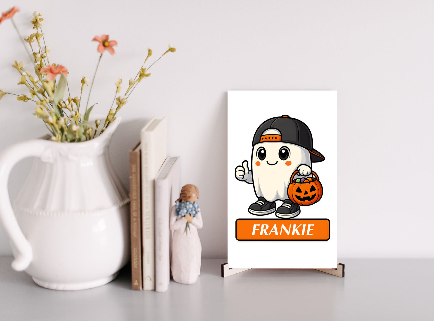 Halloween Sign, Personalized Ghost Decor