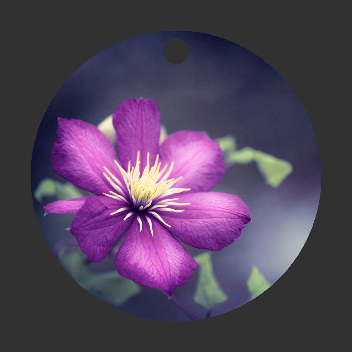 Dark Purple Ornament, Flower Christmas Tree Gift