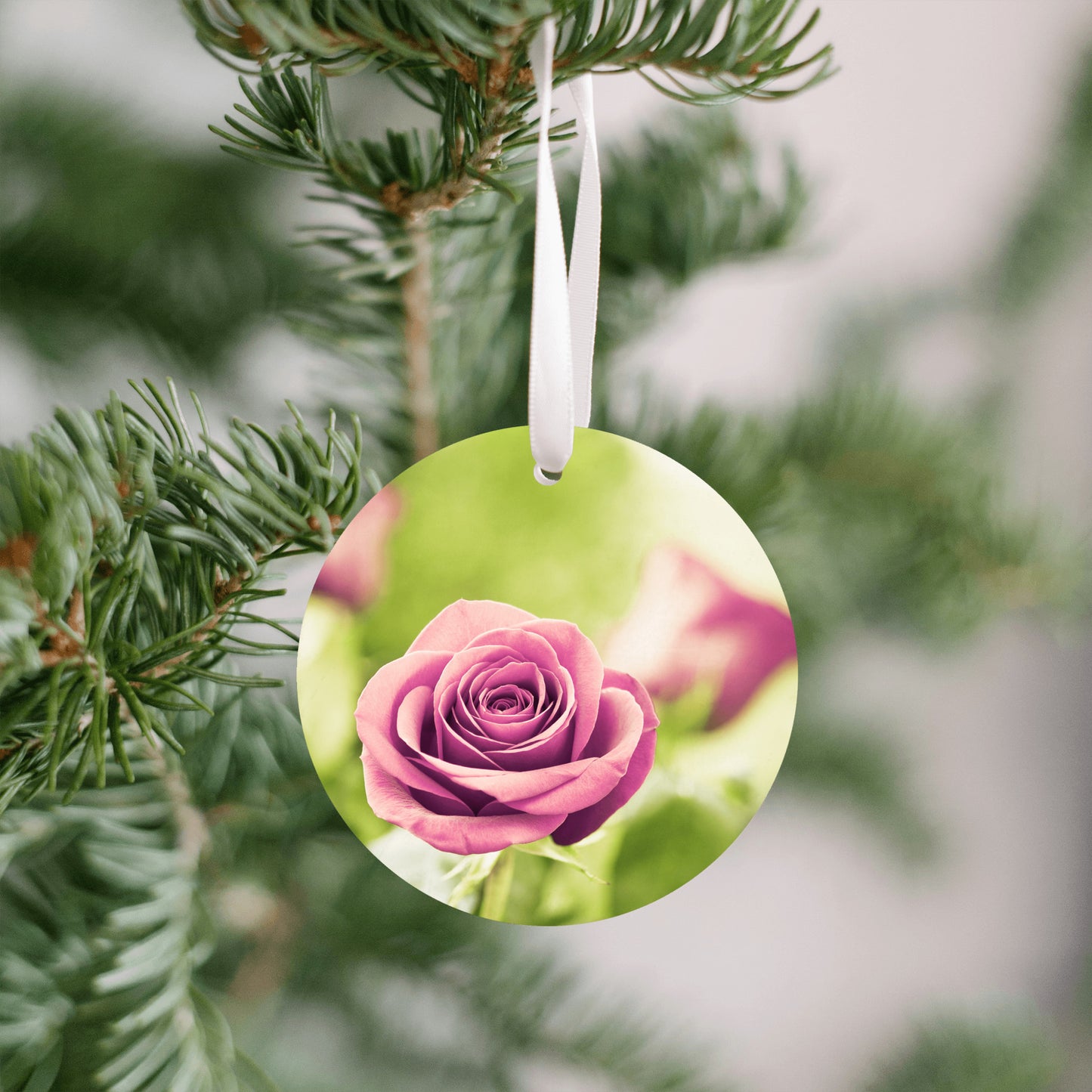 Rose Christmas Ornament, Flower Gift
