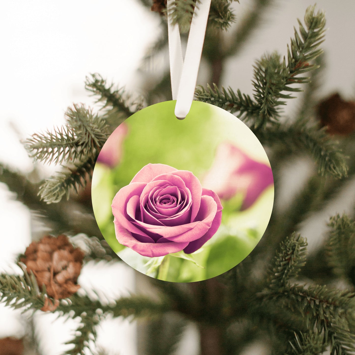 Rose Christmas Ornament, Flower Gift