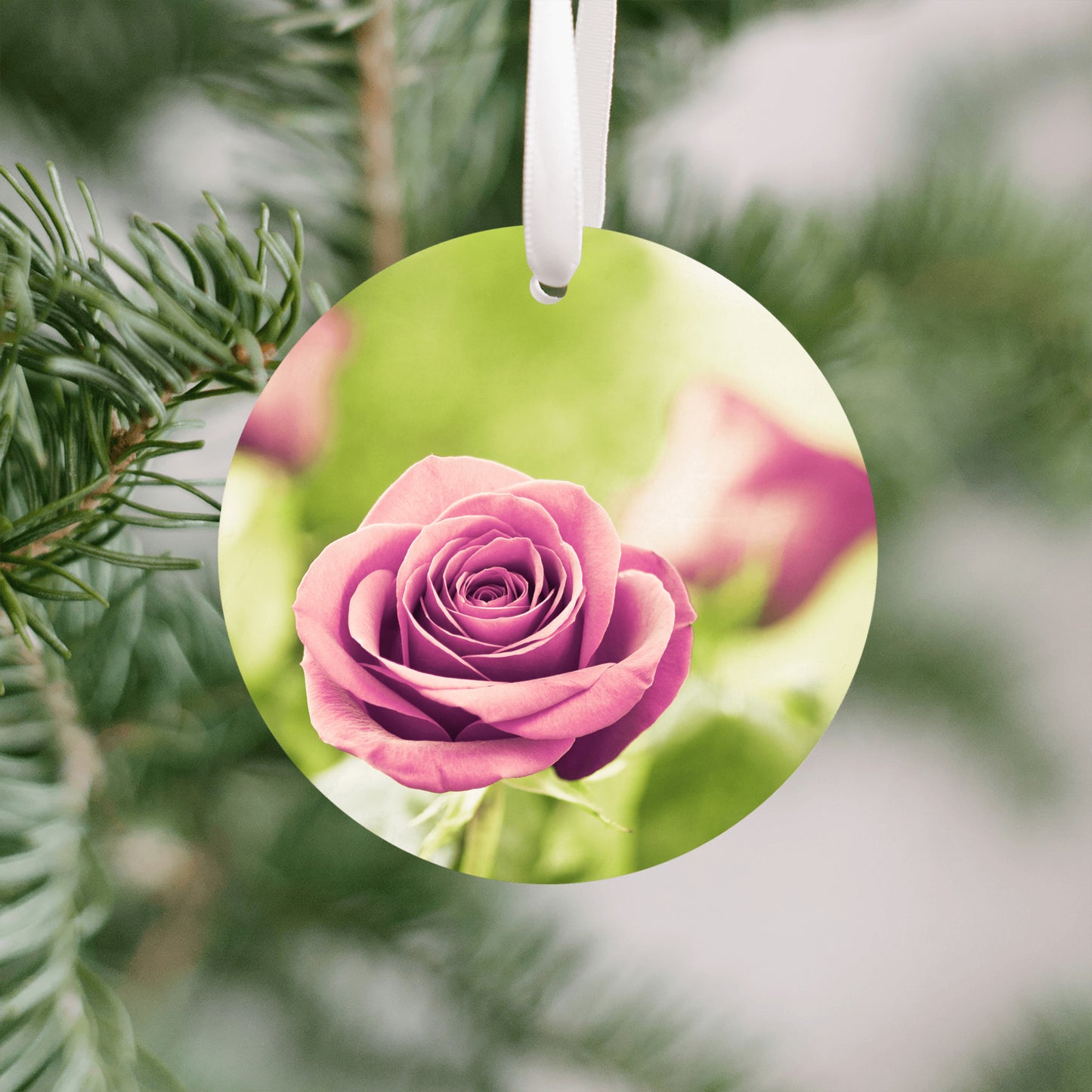Rose Christmas Ornament, Flower Gift