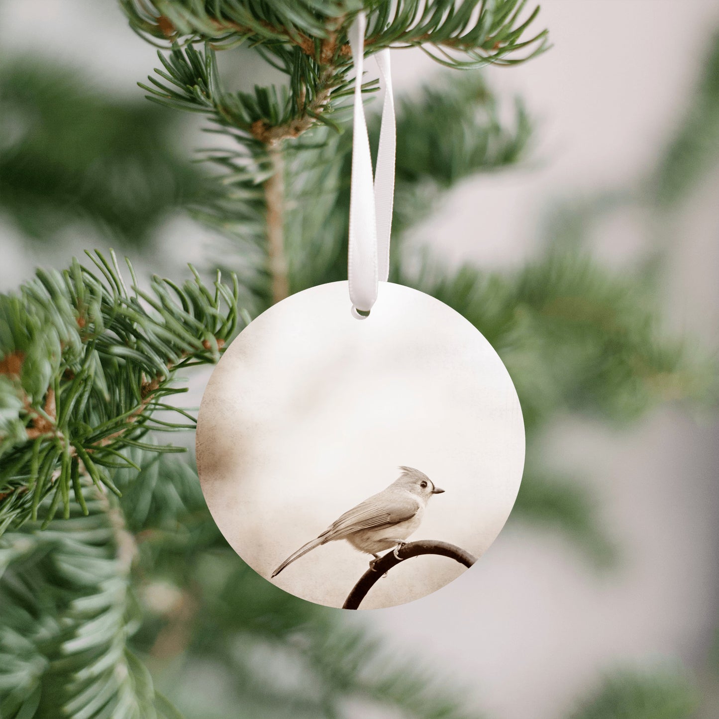 Bird Christmas Ornament, Tufted Titmouse Nature Gift