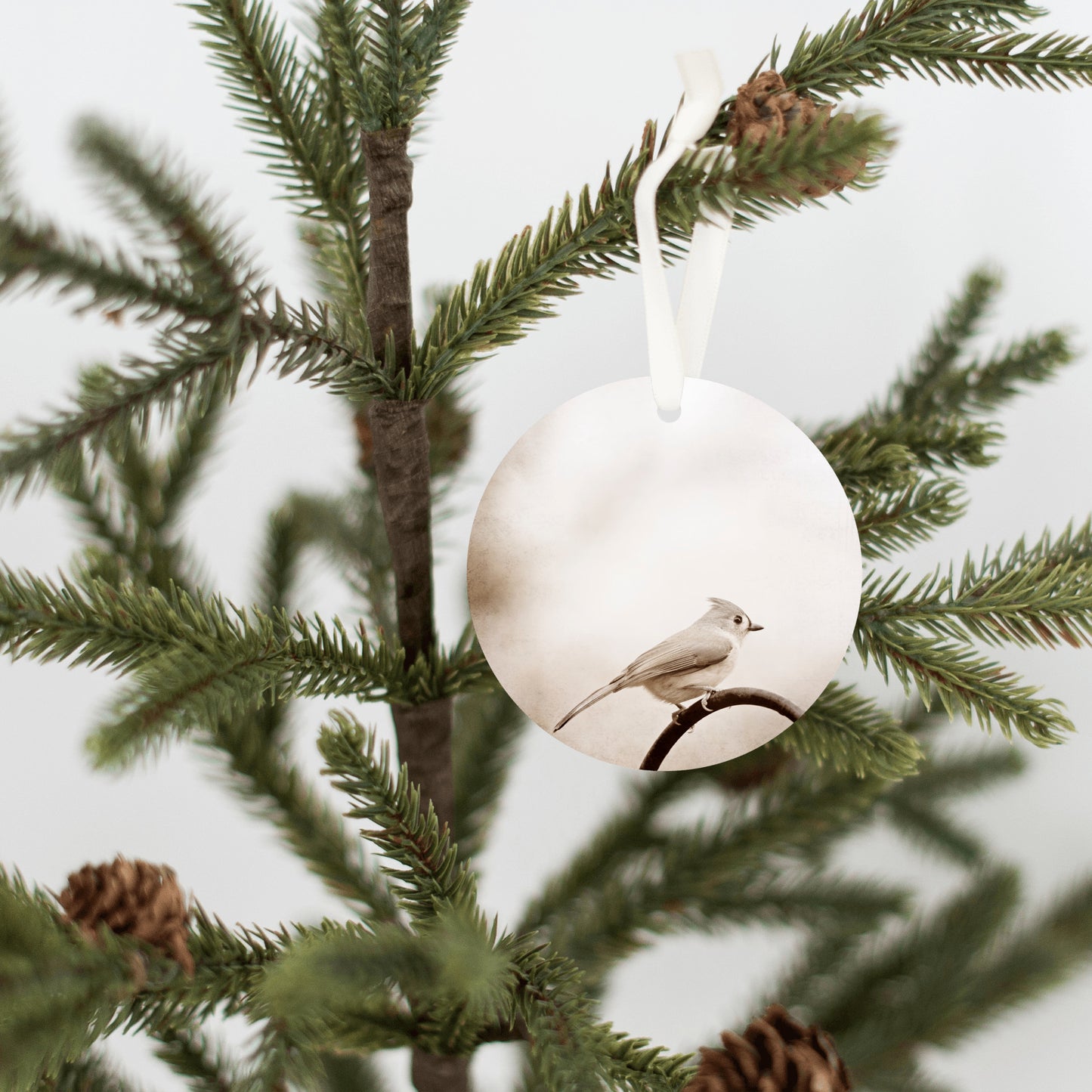 Bird Christmas Ornament, Tufted Titmouse Nature Gift
