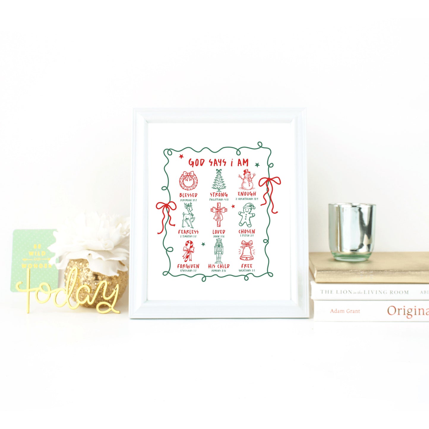 Christmas Art Print, Christian Wall Decor