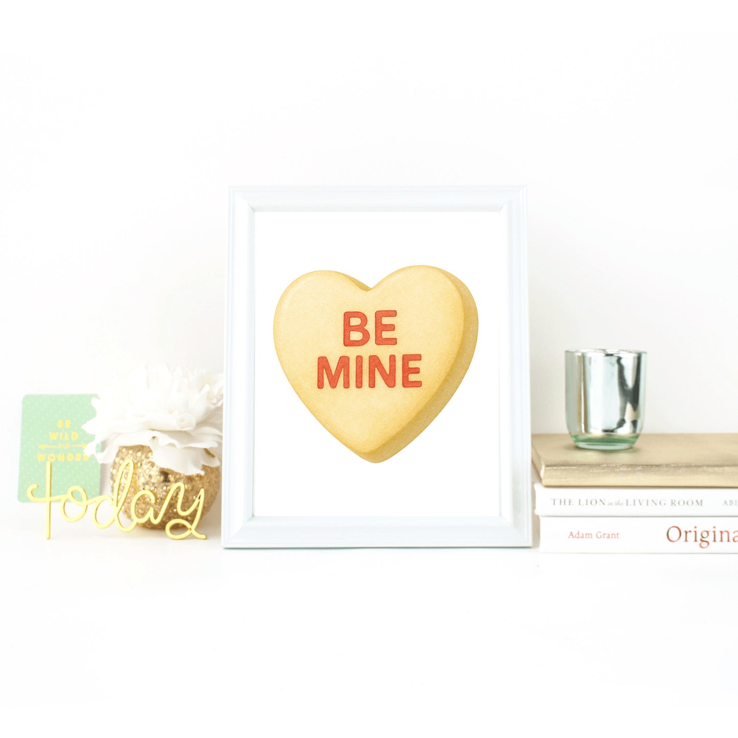 Valentine's Day Gift, Be Mine Heart Art Print