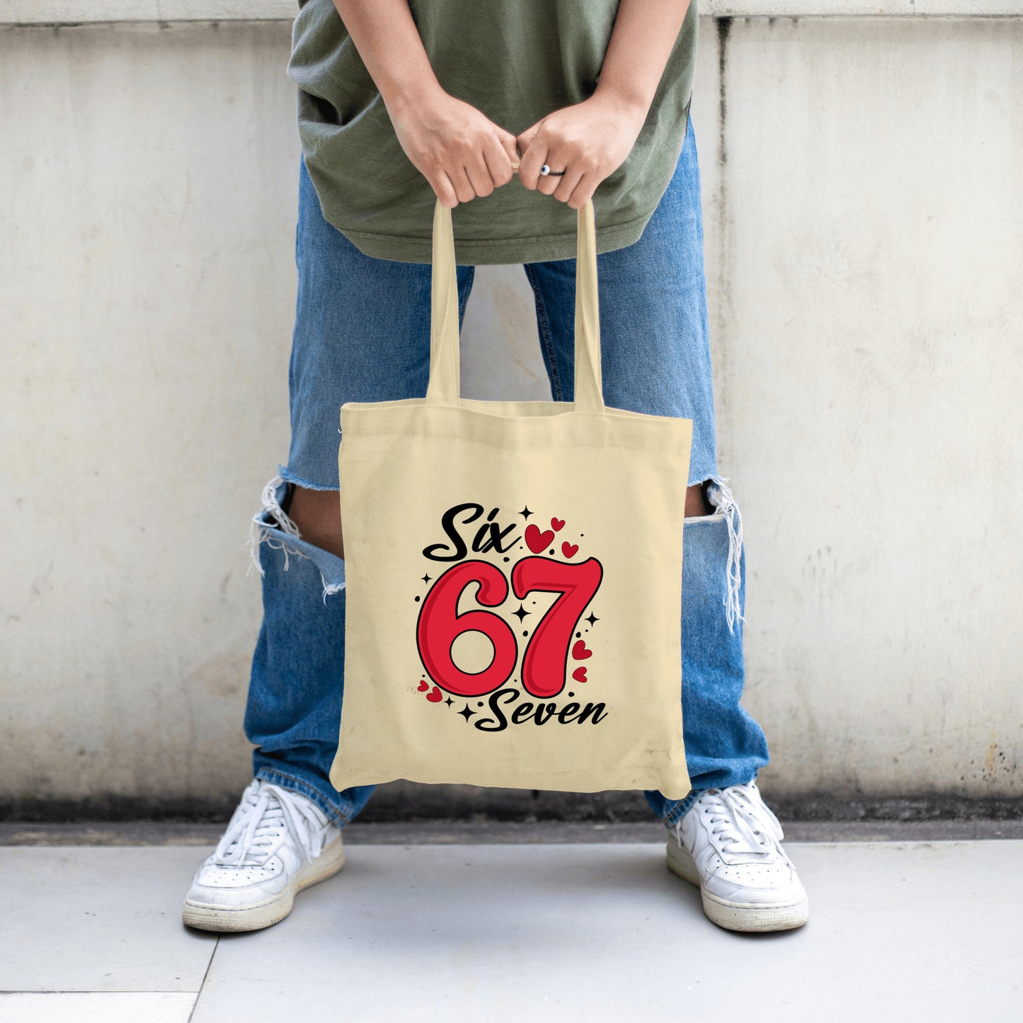 Six and Seven Tote Bag, Valentine's Day Gift