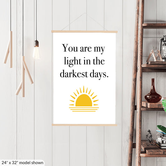 You are My Light - Hanging Canvas