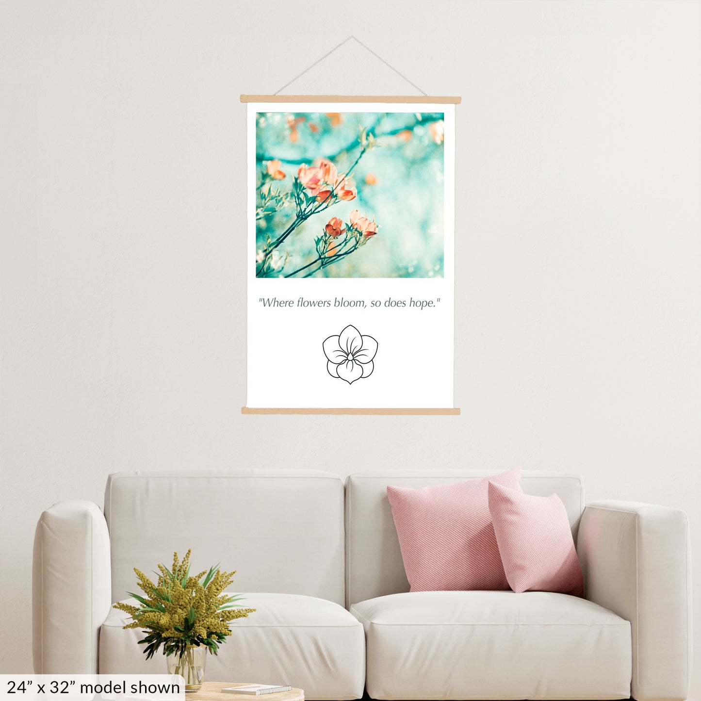 Flower Hanging Canvas, Nature Wall Art