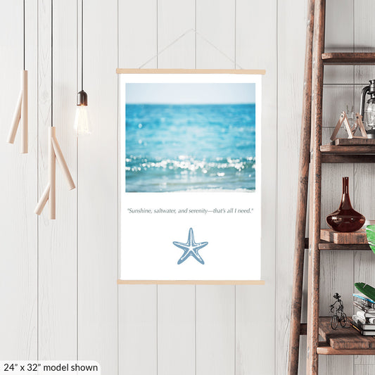 Calming Ocean Canvas, Beach Wall Art