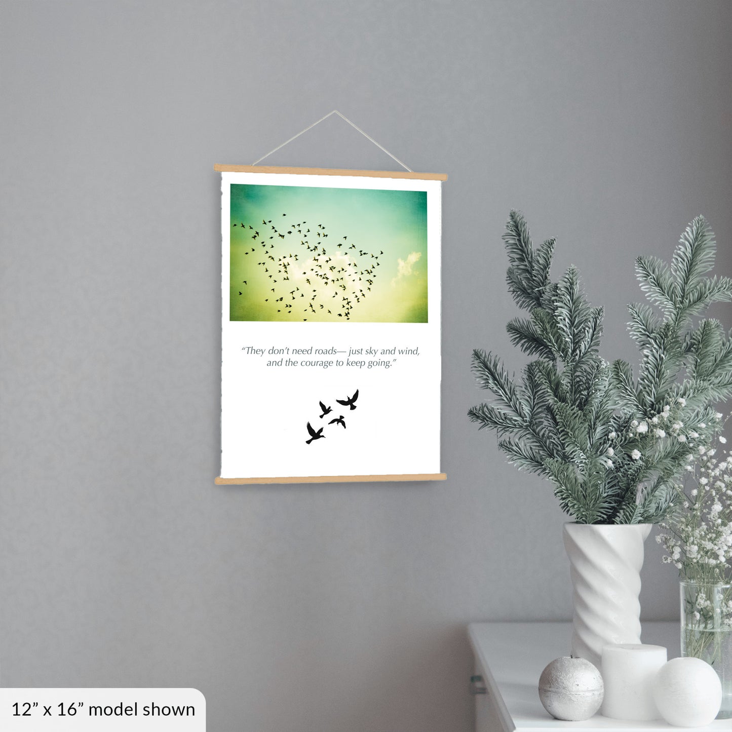 Birds Flying in Sky, Nature Hanging Canvas