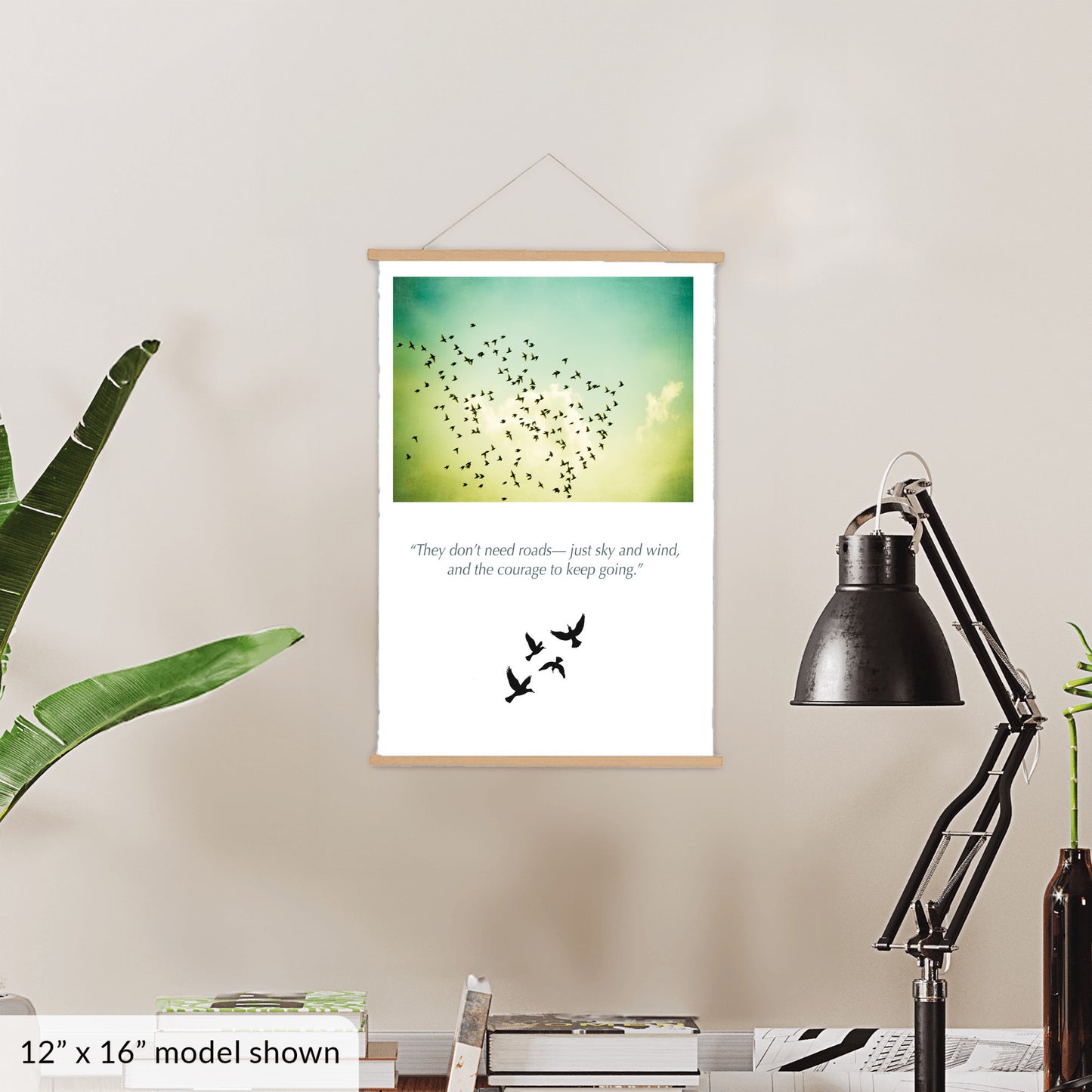 Birds Flying in Sky, Nature Hanging Canvas