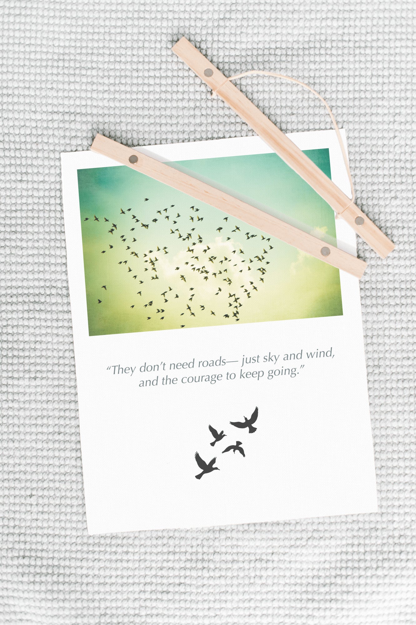 Birds Flying in Sky, Nature Hanging Canvas