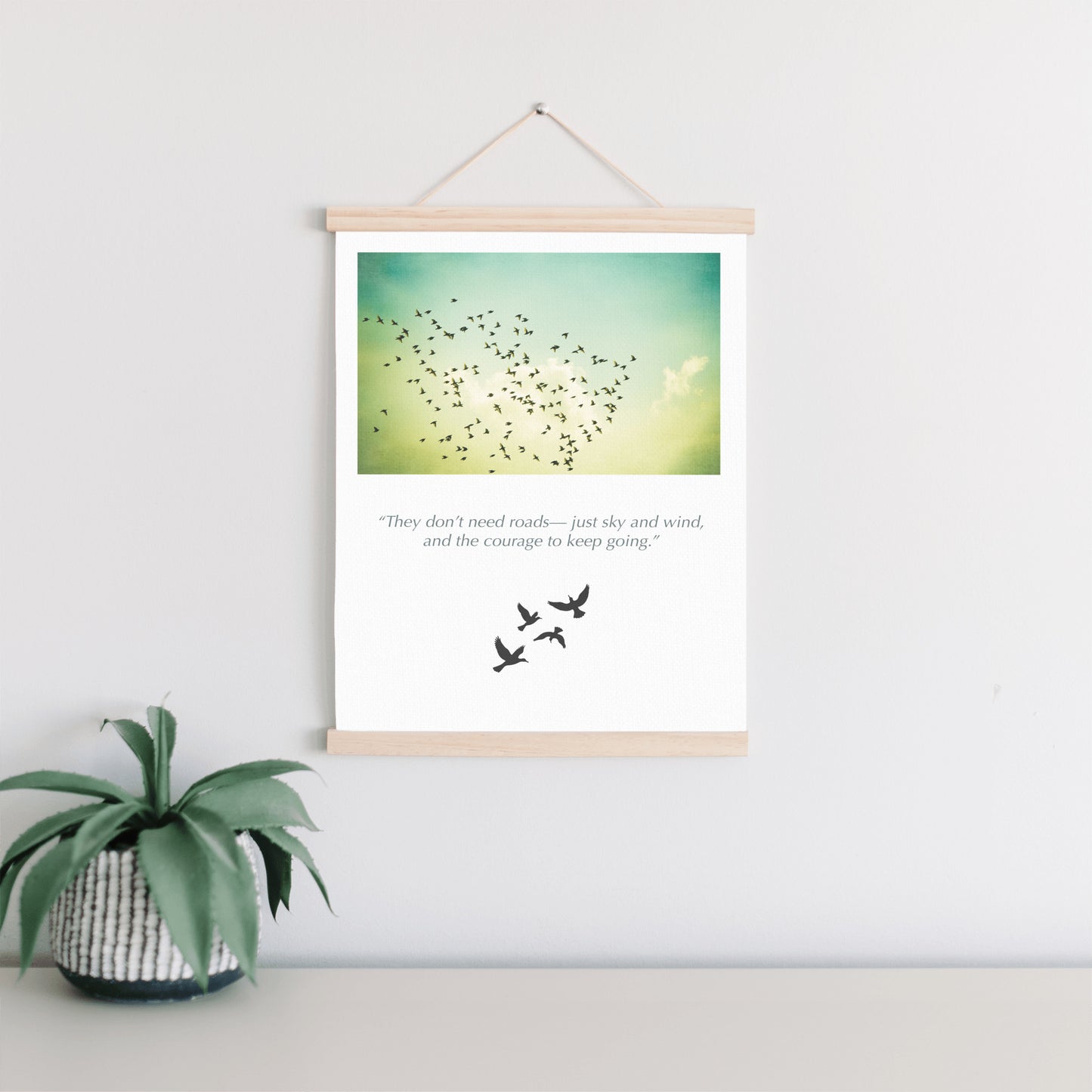 Birds Flying in Sky, Nature Hanging Canvas