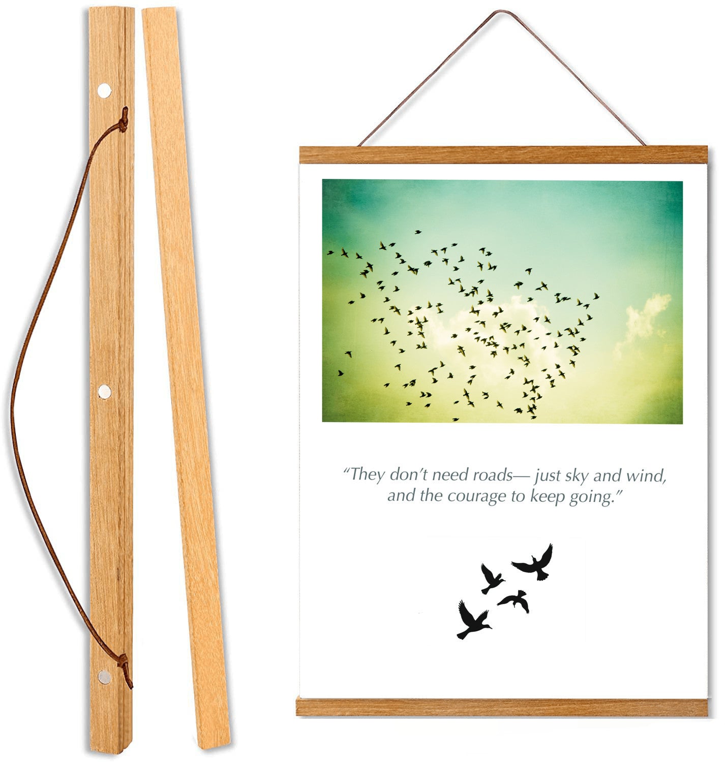 Birds Flying in Sky, Nature Hanging Canvas