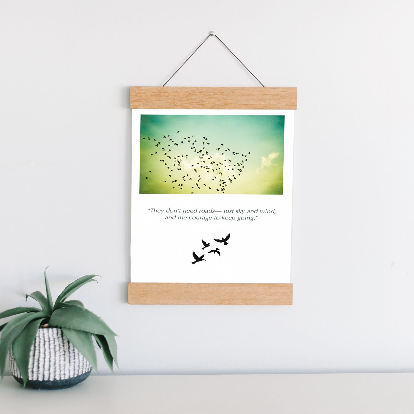 Birds Flying in Sky, Nature Hanging Canvas