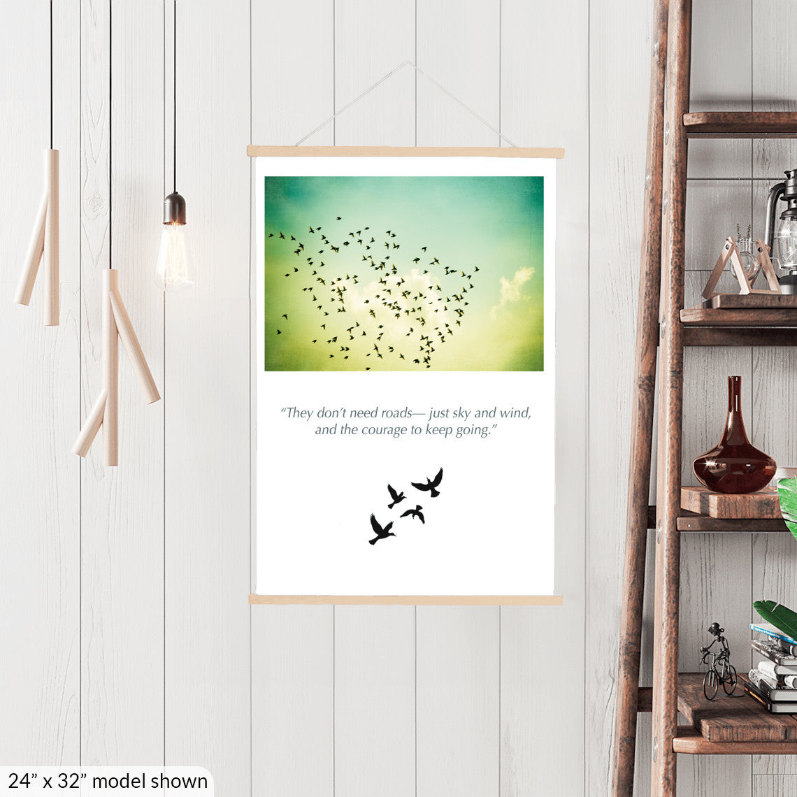 Birds Flying in Sky, Nature Hanging Canvas
