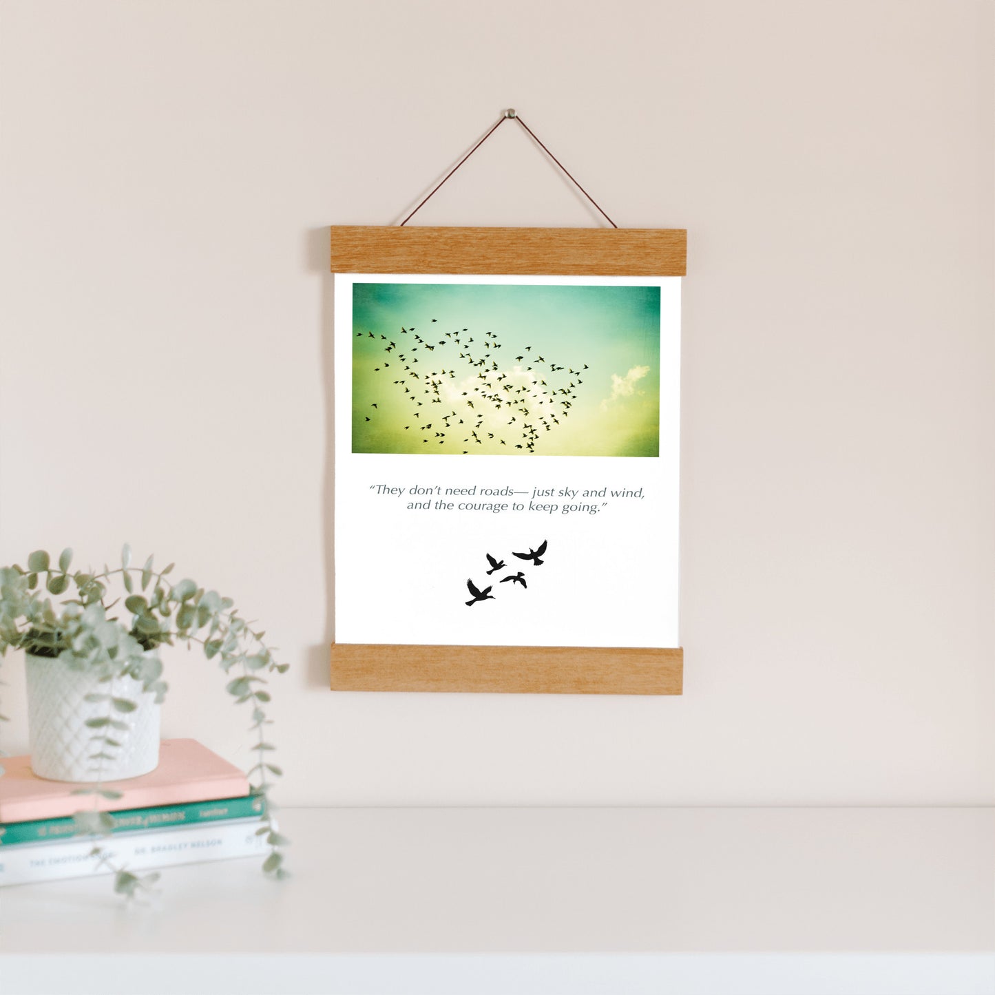 Birds Flying in Sky, Nature Hanging Canvas