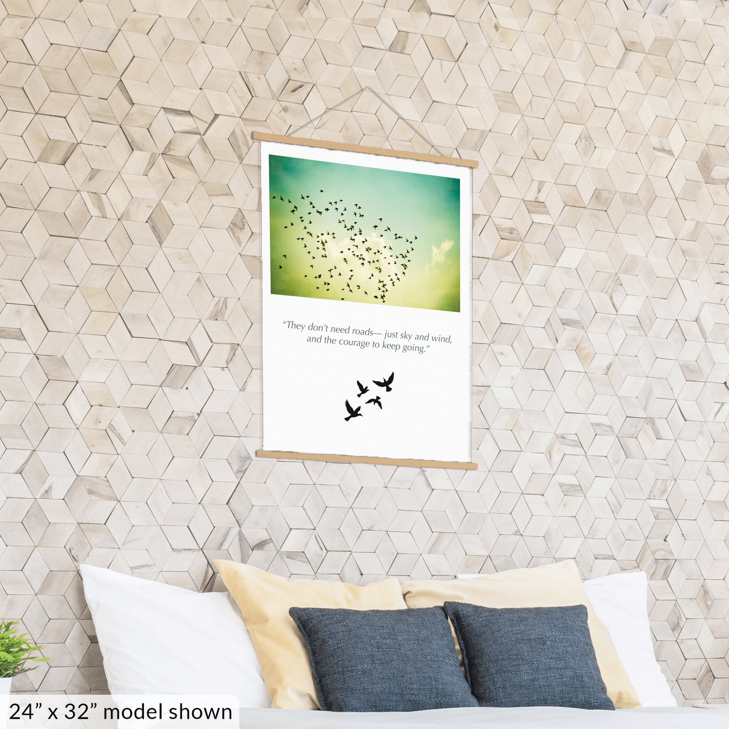 Birds Flying in Sky, Nature Hanging Canvas