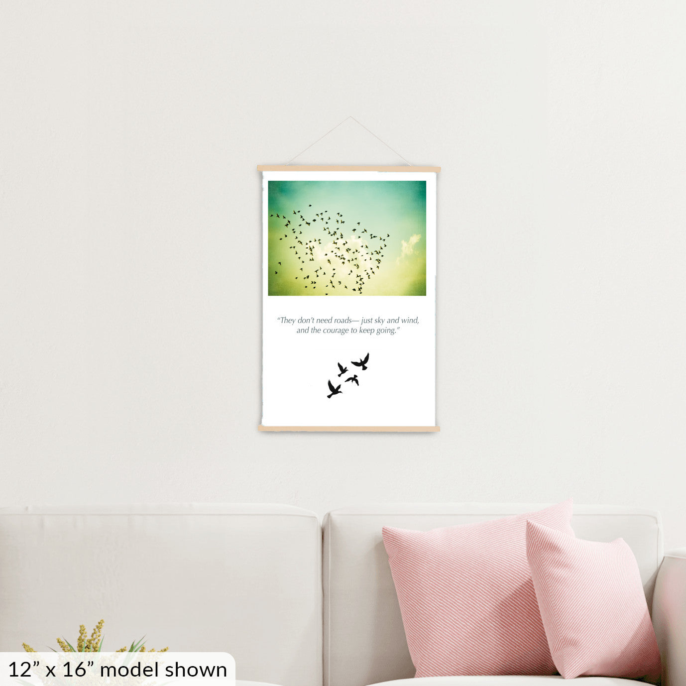 Birds Flying in Sky, Nature Hanging Canvas