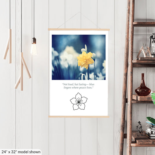 Blue Yellow Nature Flower Canvas