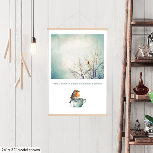 Robin Bird in Tree Hanging Canvas