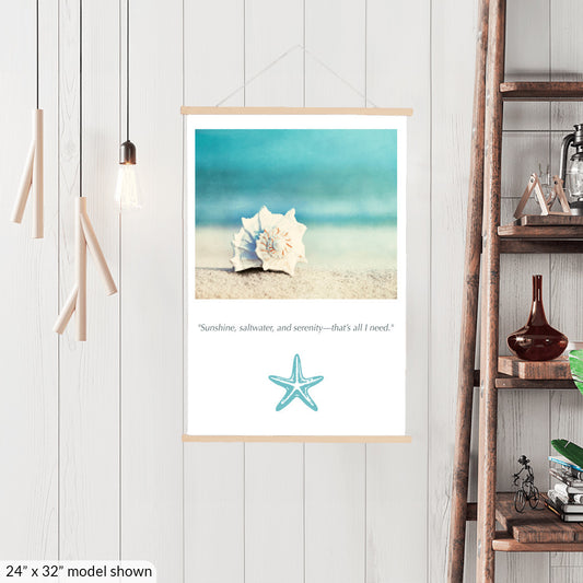 Seashell on Beach Canvas