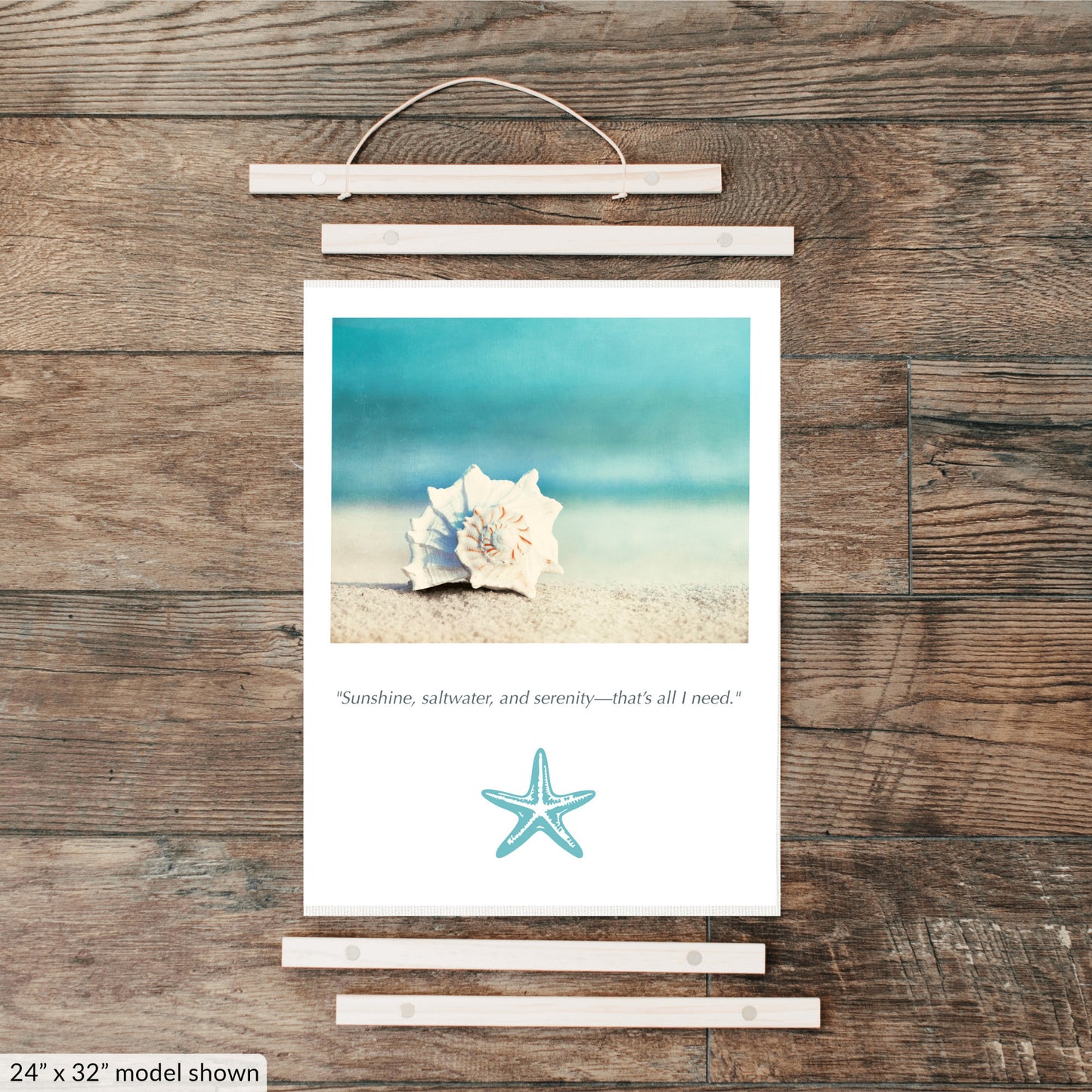 Seashell on Beach Canvas