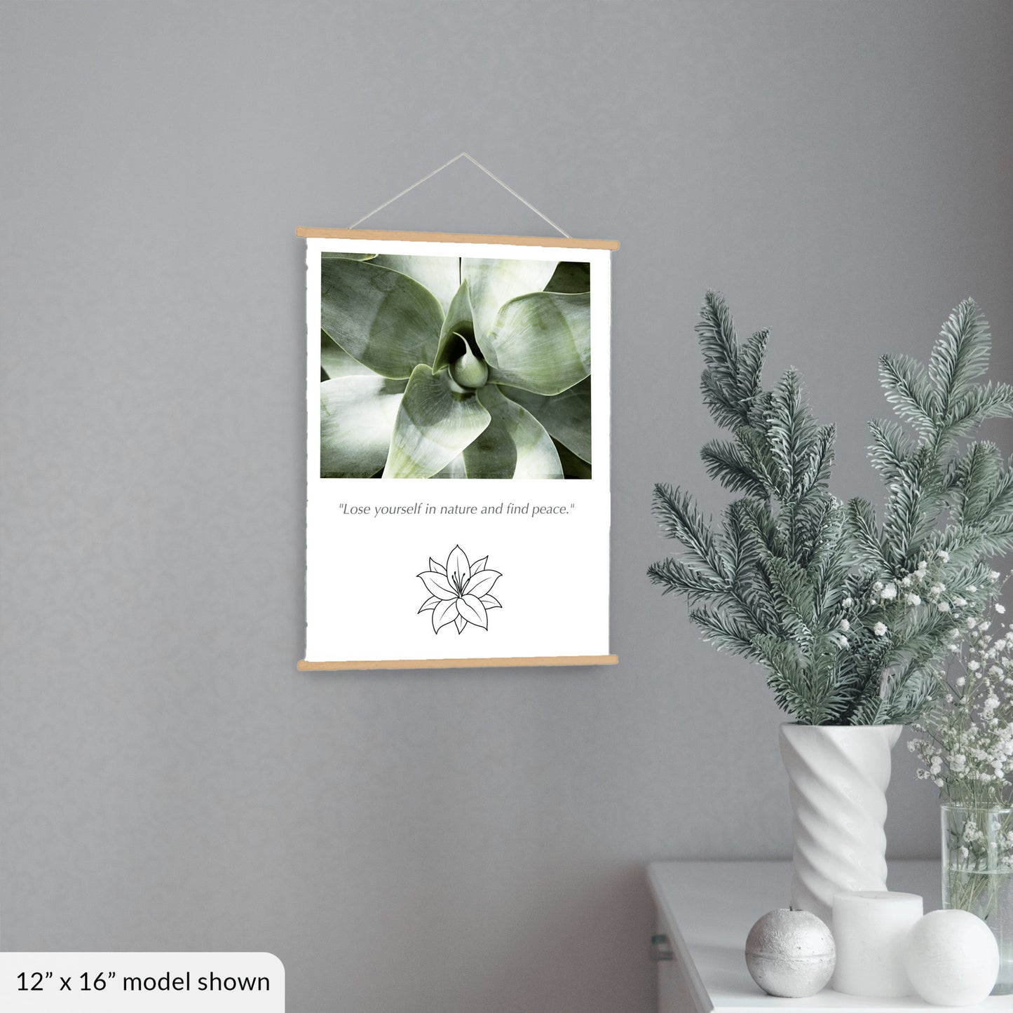 Cactus Nature Canvas, Green Wall Art