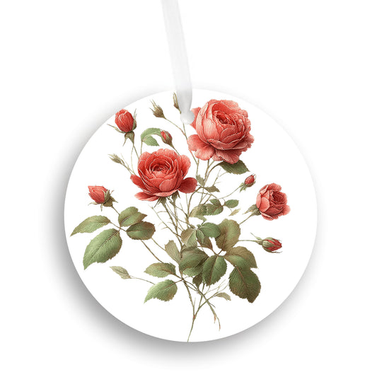 Rose Flowers Ornament, Christmas Tree