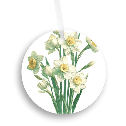 Flower Christmas Ornament, Daffodil Narcissus Gift