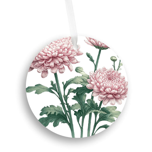 Pink Flower Ornament, Christmas Tree Gift