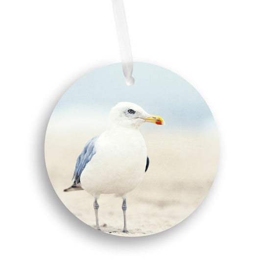 Seagull Beach Ornament, Coastal Christmas Tree