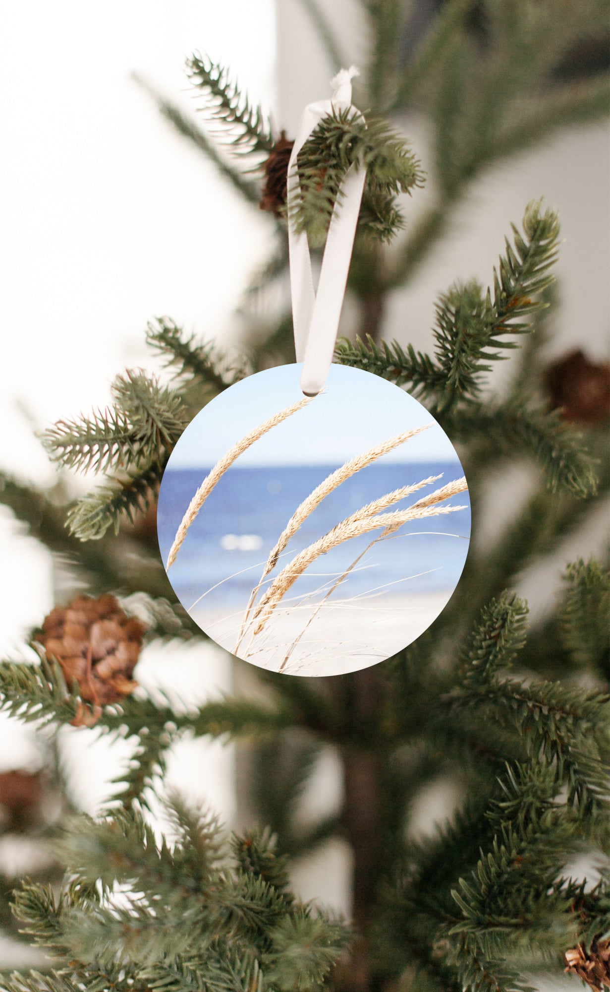 Beach Christmas Tree Ornament, Coastal Gift