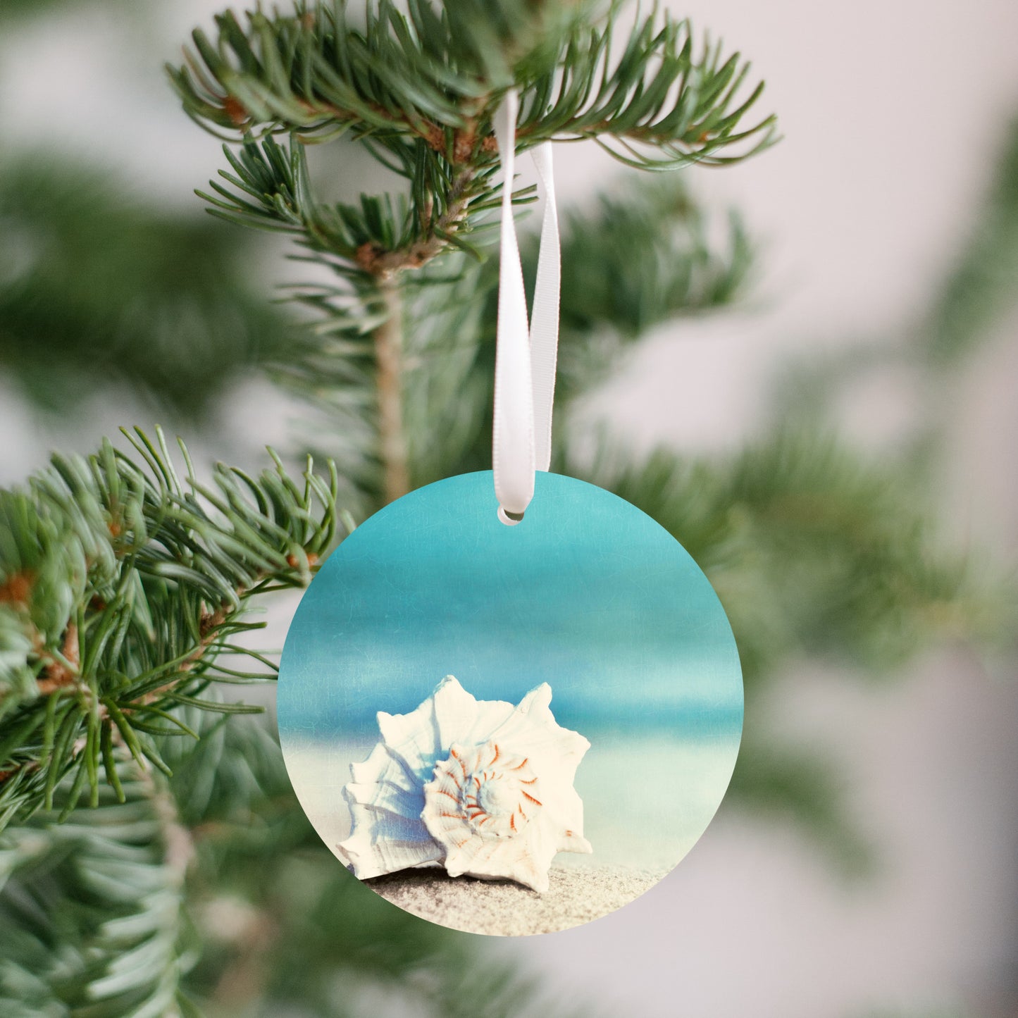 Seashell Christmas Tree Ornament, Beach Lover Gift