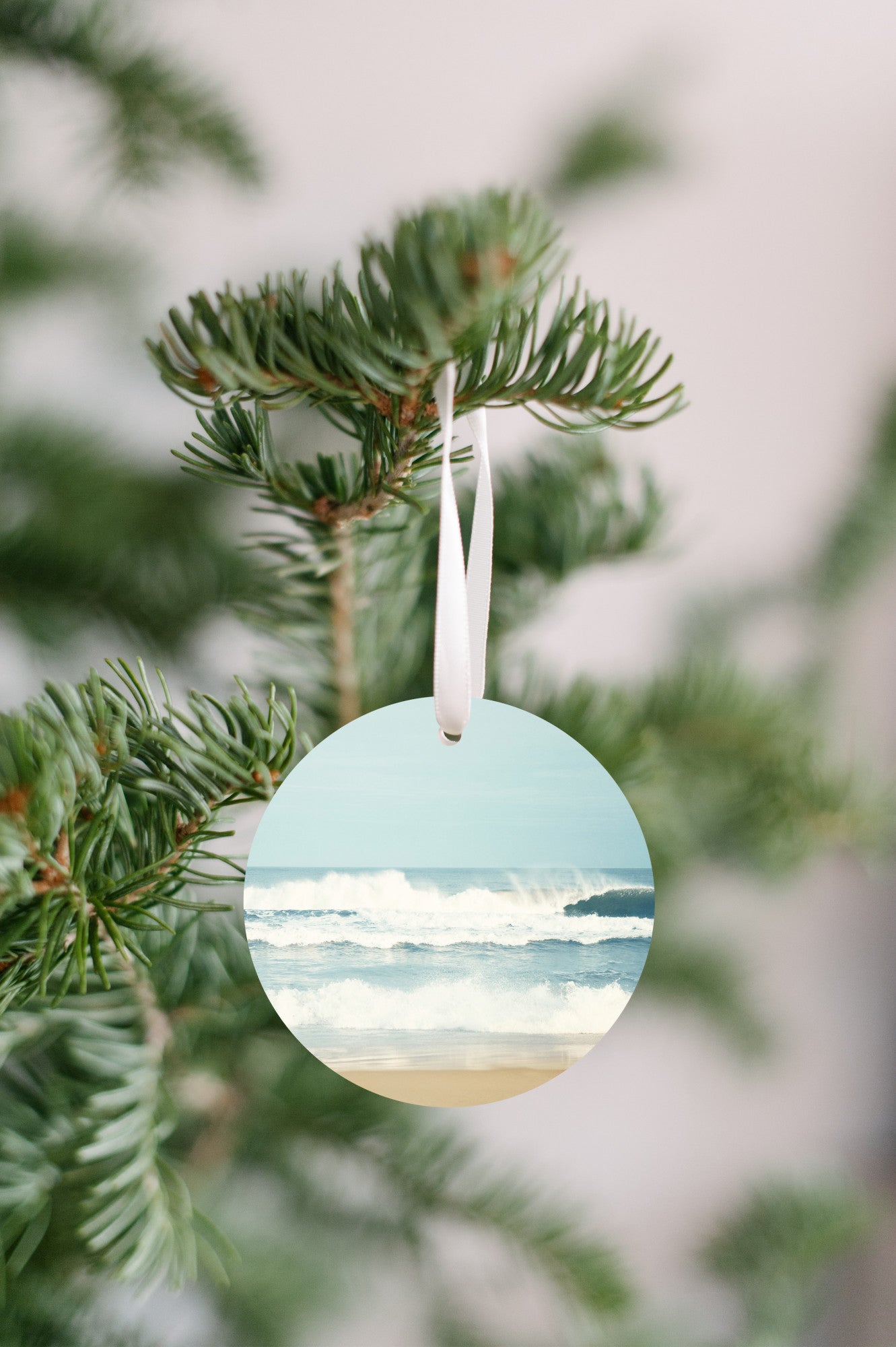 Ocean Beach Christmas Ornament, Sea Wave Gift
