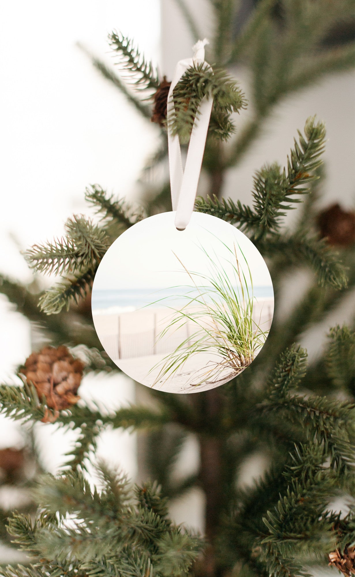 Beach Christmas Ornament, Dune Seashore Gift