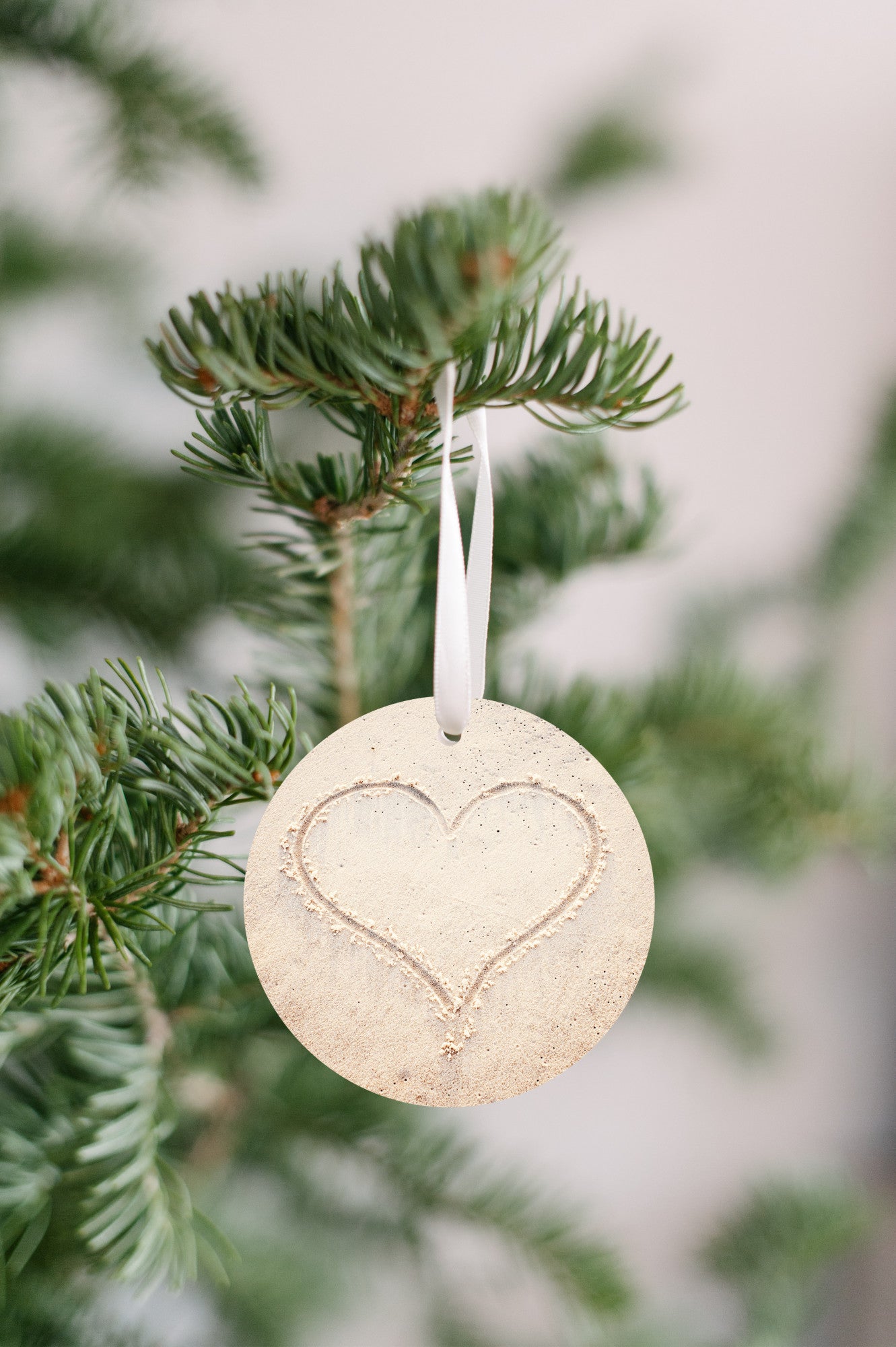 Heart in Sand Ornament, Beach Christmas Tree Gift