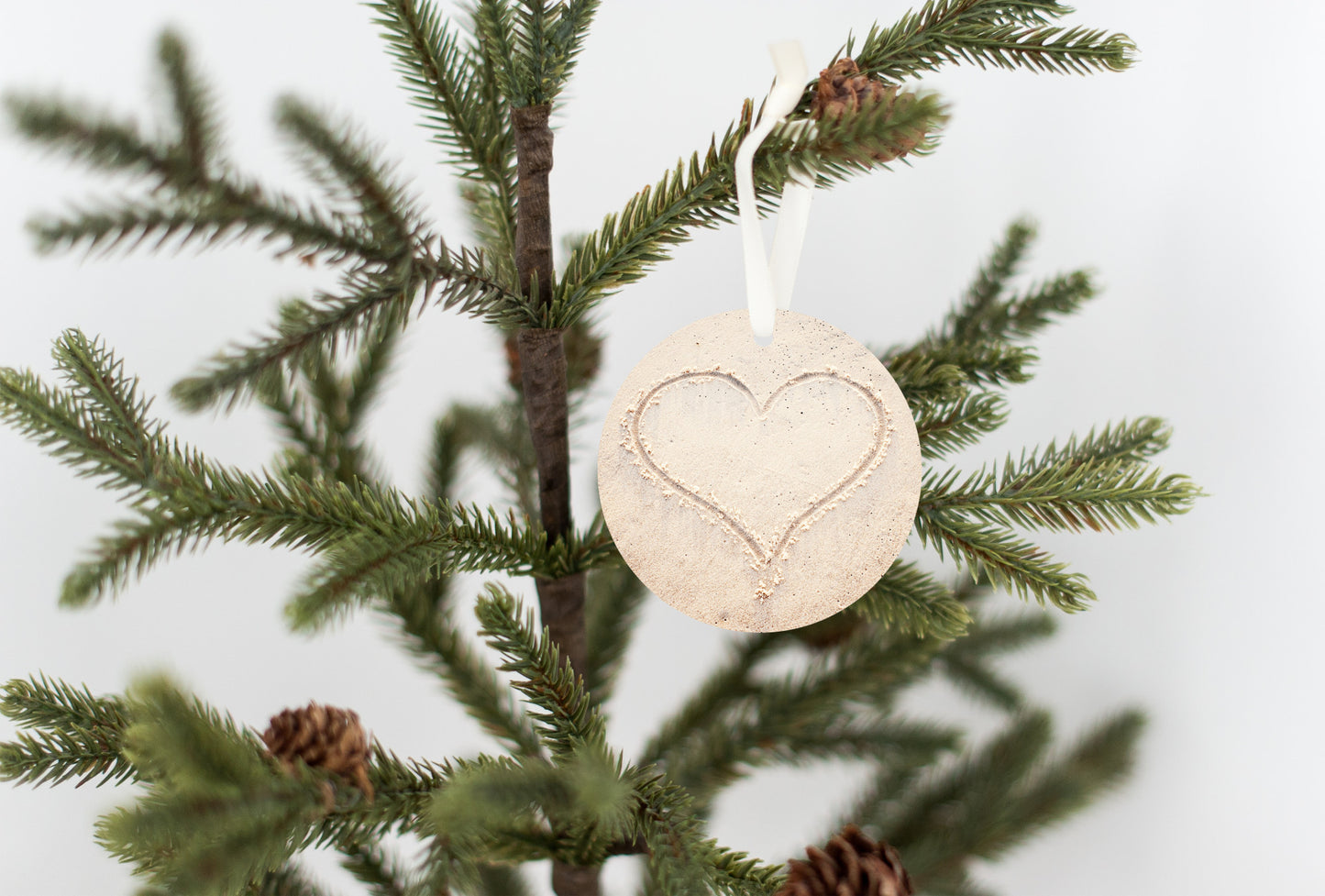 Heart in Sand Ornament, Beach Christmas Tree Gift
