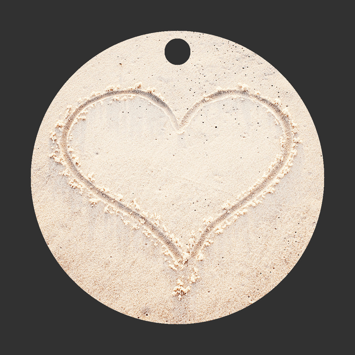 Heart in Sand Ornament, Beach Christmas Tree Gift
