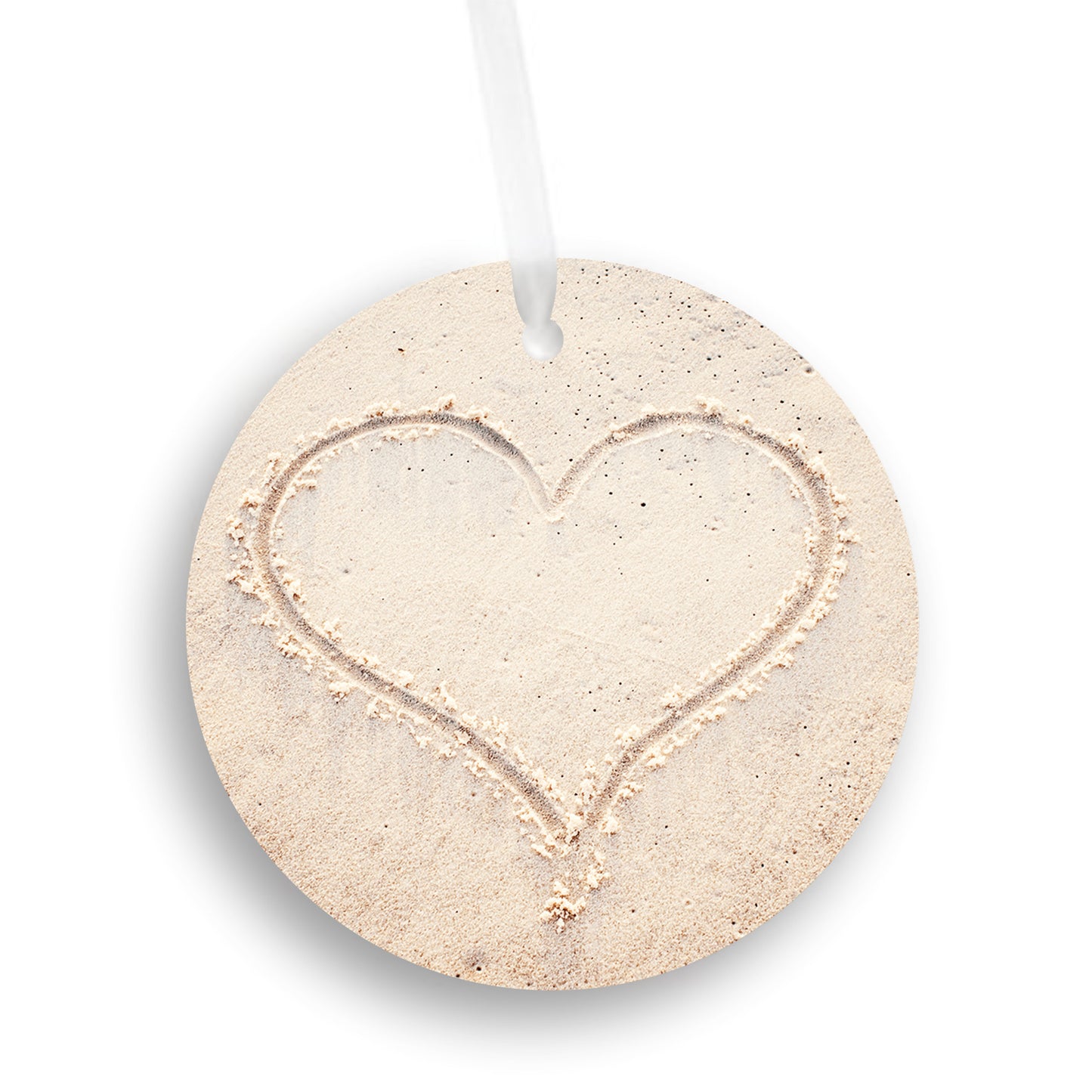Heart in Sand Ornament, Beach Christmas Tree Gift