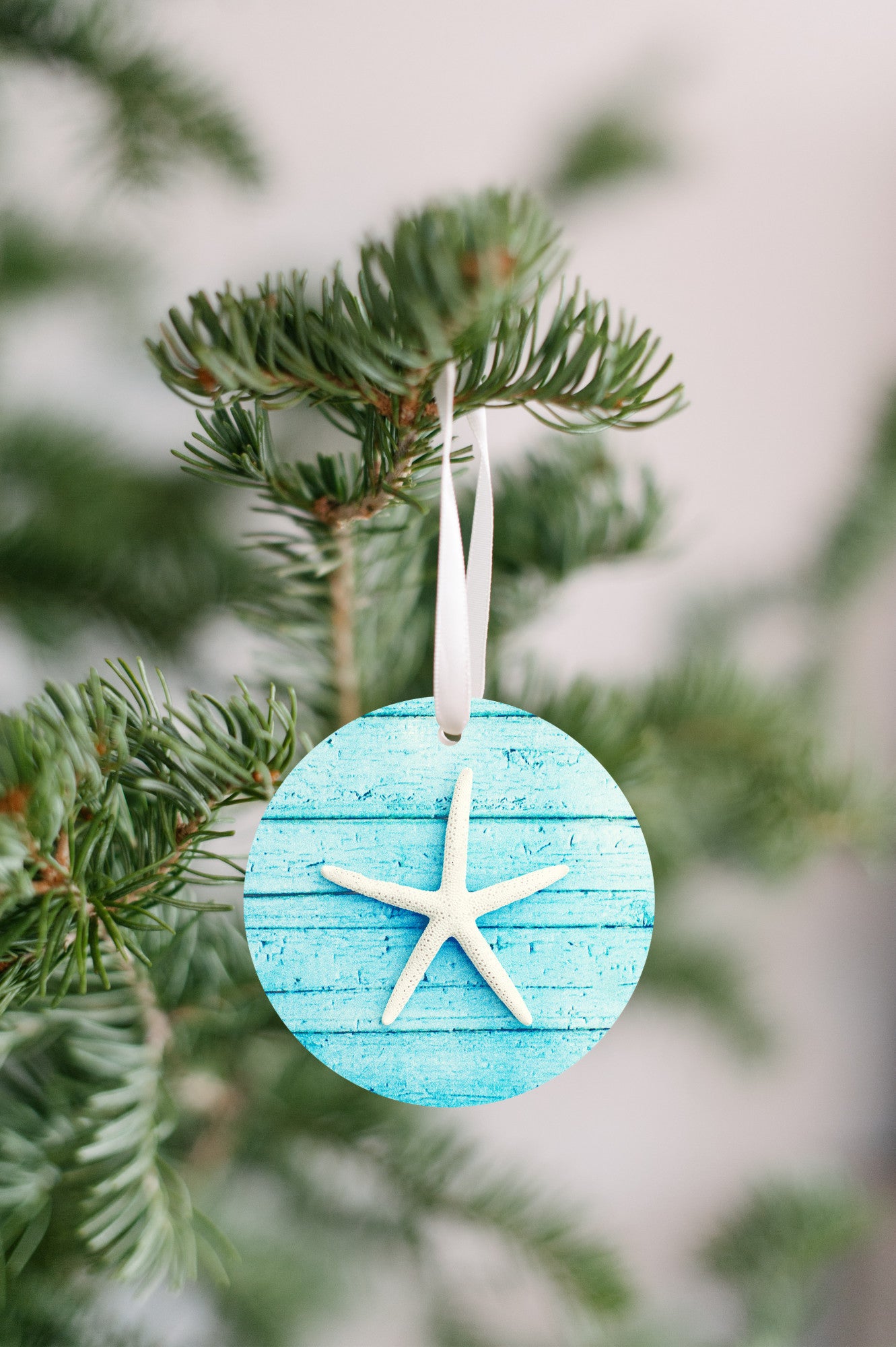 Starfish Beach Ornament, Coastal Christmas Gift