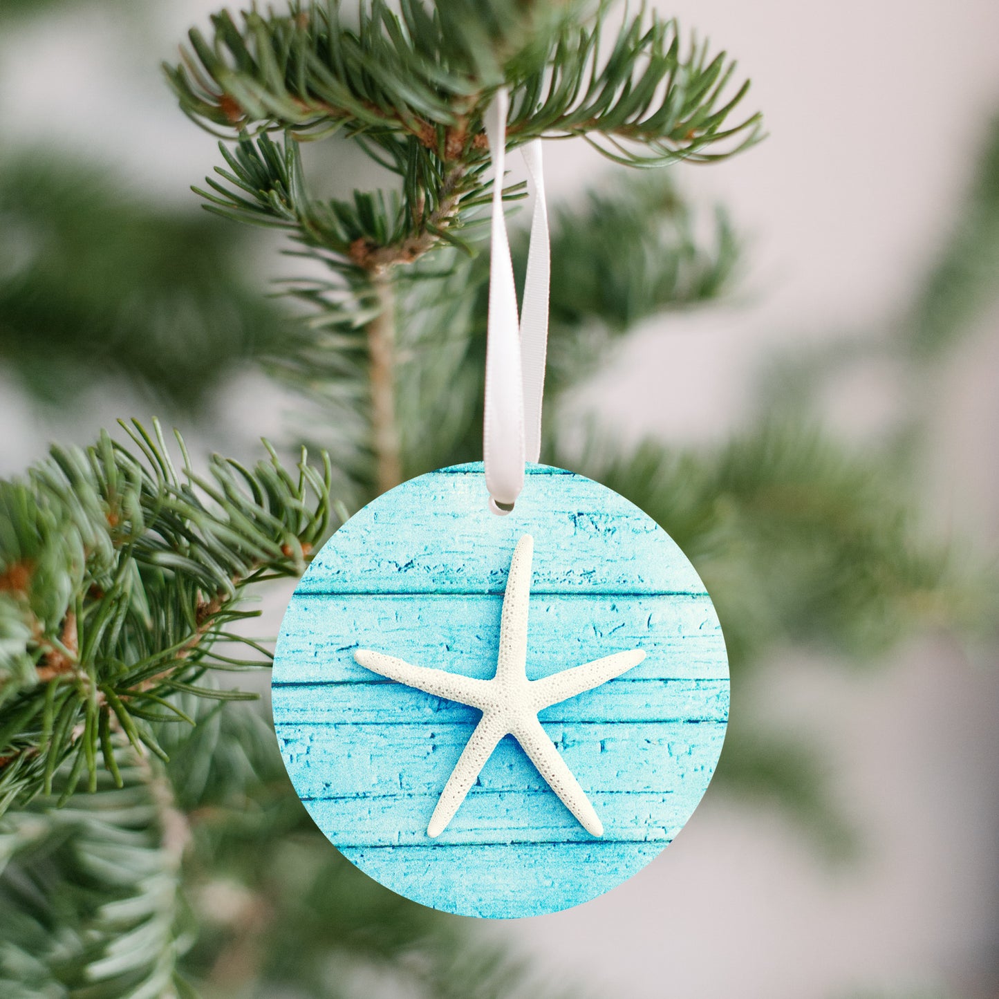 Starfish Beach Ornament, Coastal Christmas Gift