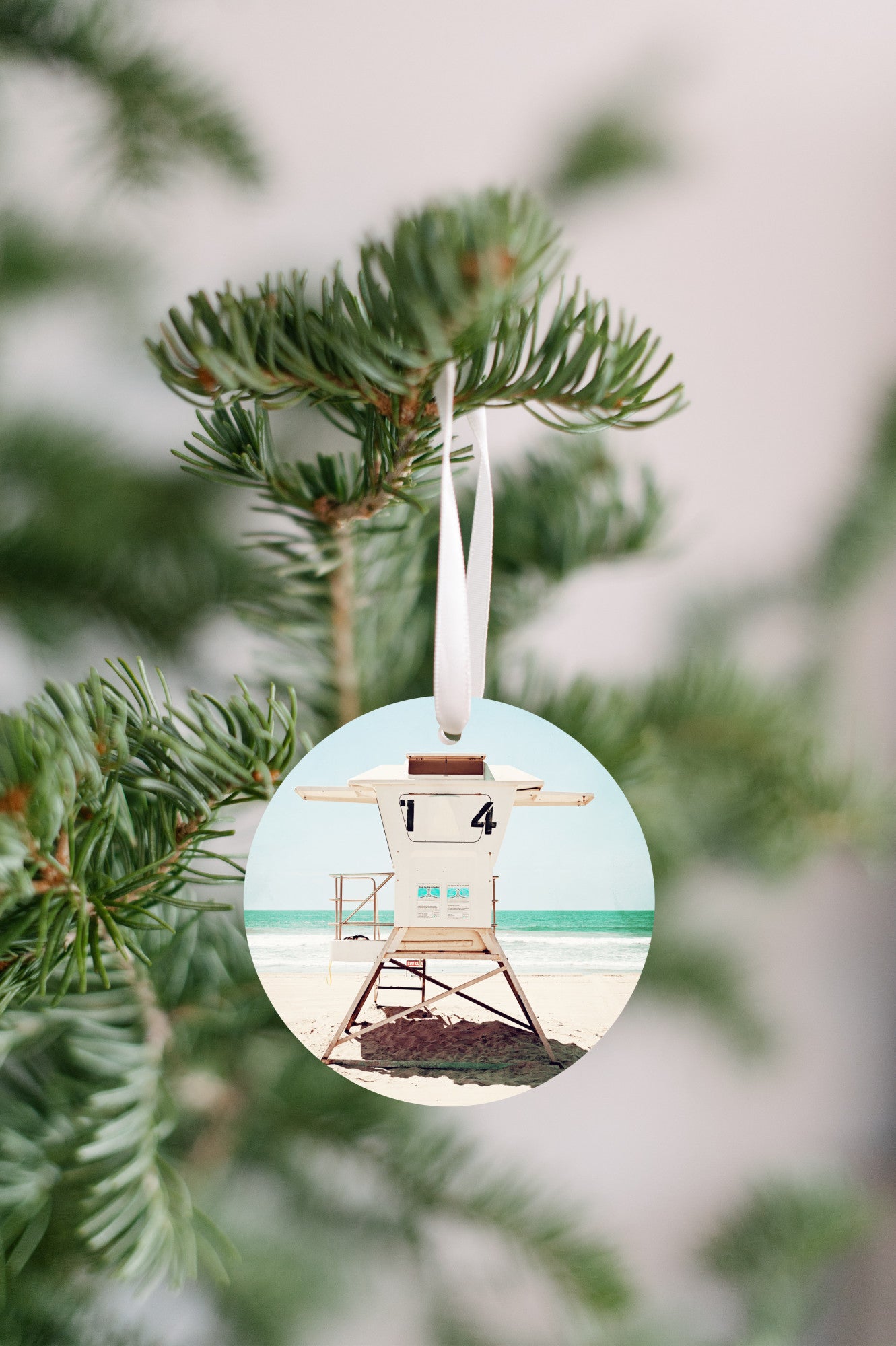 Beach Christmas Gift, Lifeguard Ornament California