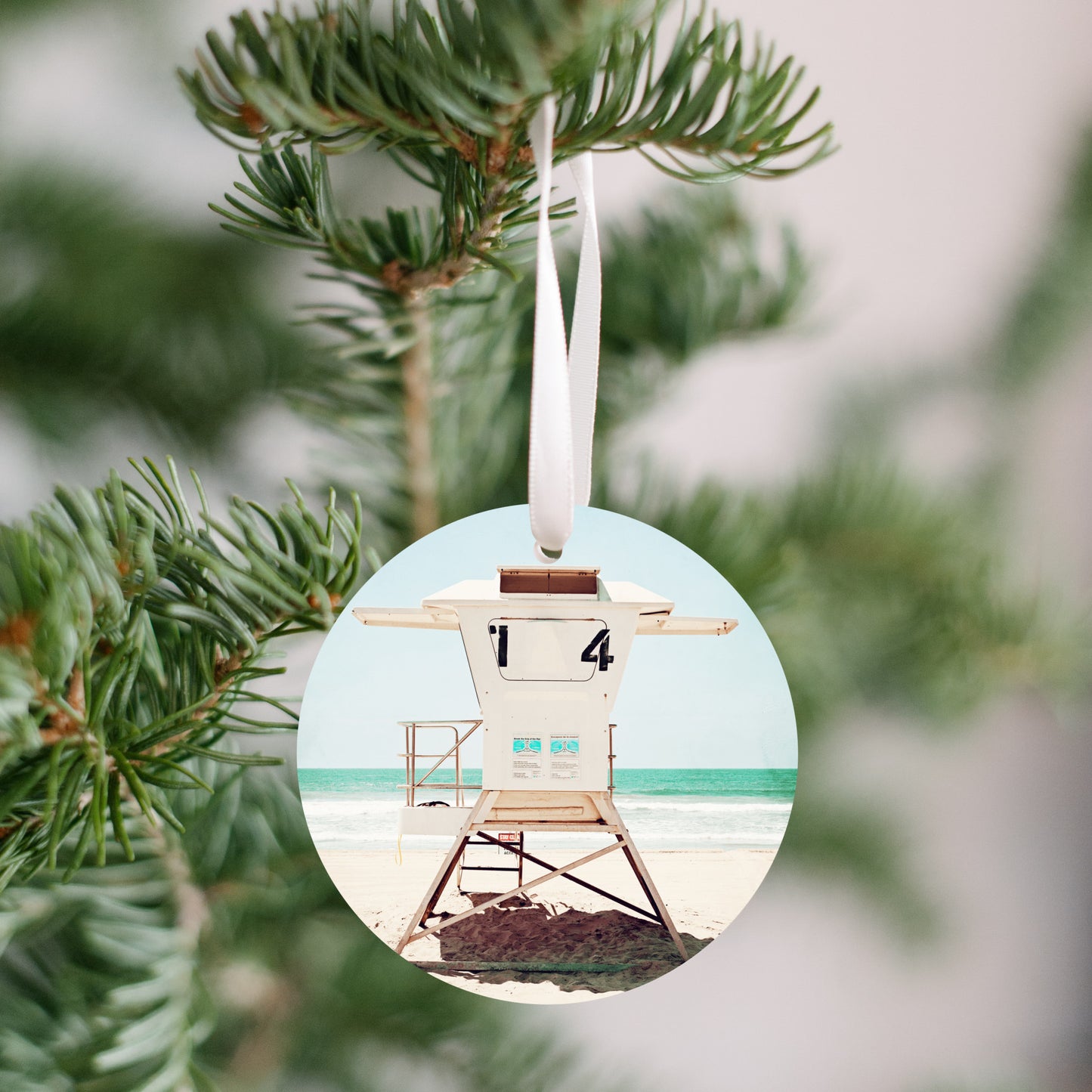 Beach Christmas Gift, Lifeguard Ornament California