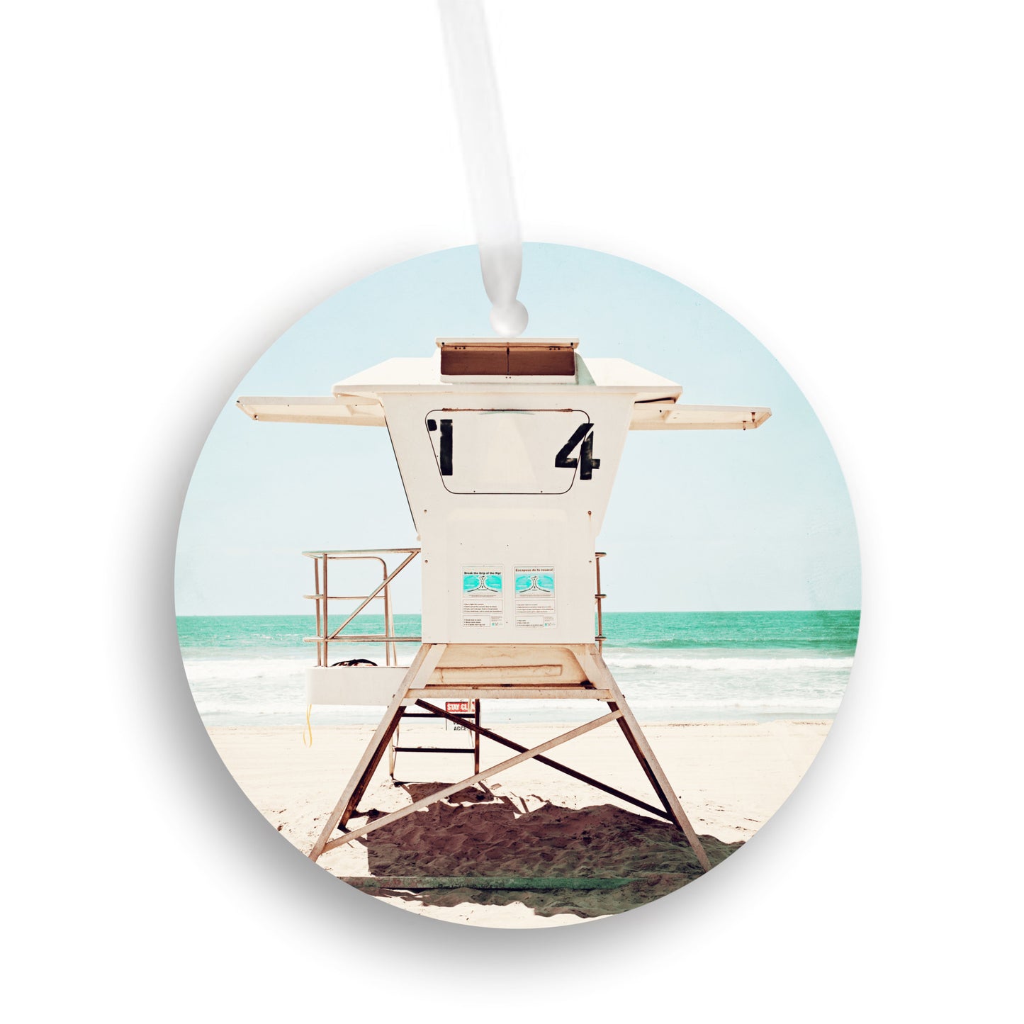 Beach Christmas Gift, Lifeguard Ornament California