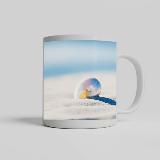 Nautilus Seashell Mug, Beach Shell Mugs